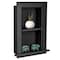 Adiroffice Solid Hardwood Recessed Bathroom Wall Cabinet with Shelf in Black ADI515-01-BLK-MK - alternate 1
